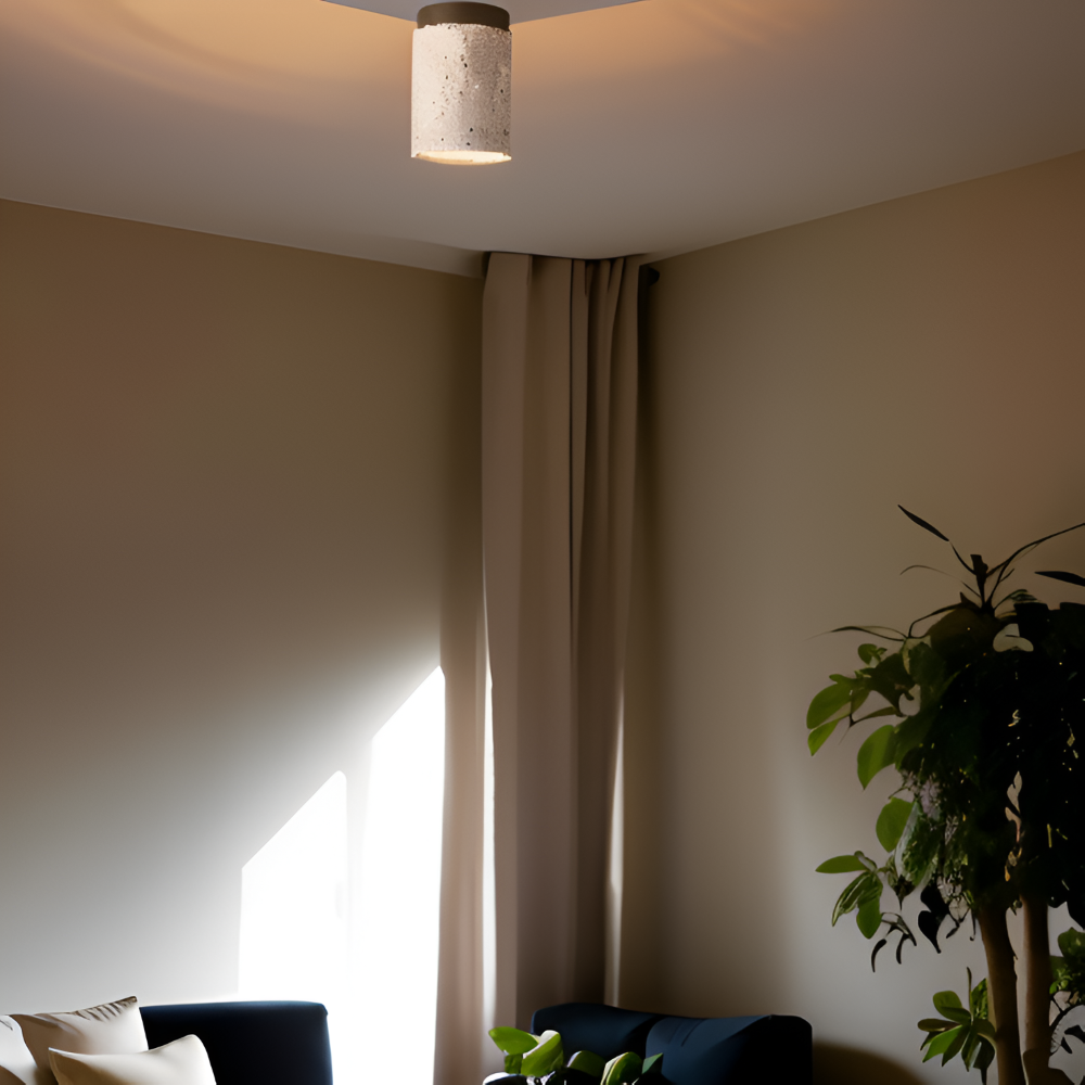 Travertine Flush Mount Ceiling Light