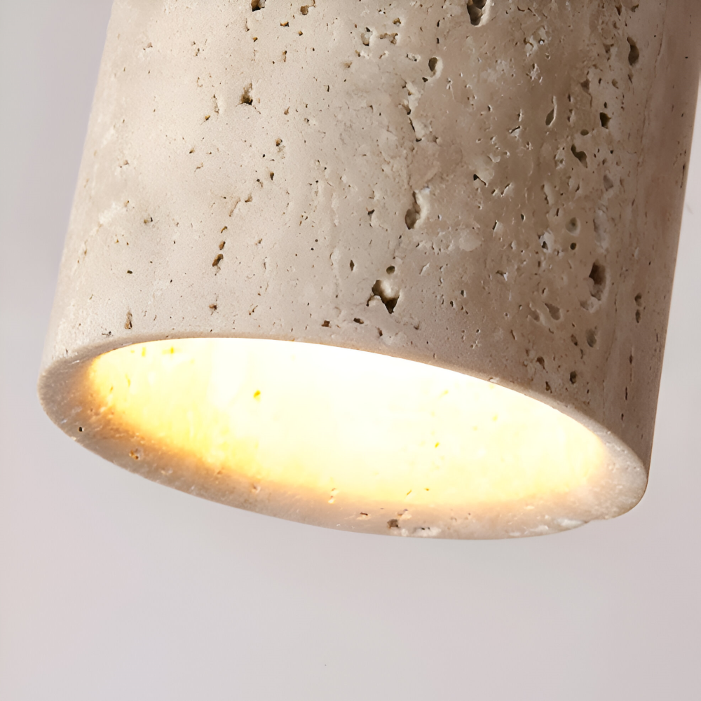 Travertine Flush Mount Ceiling Light