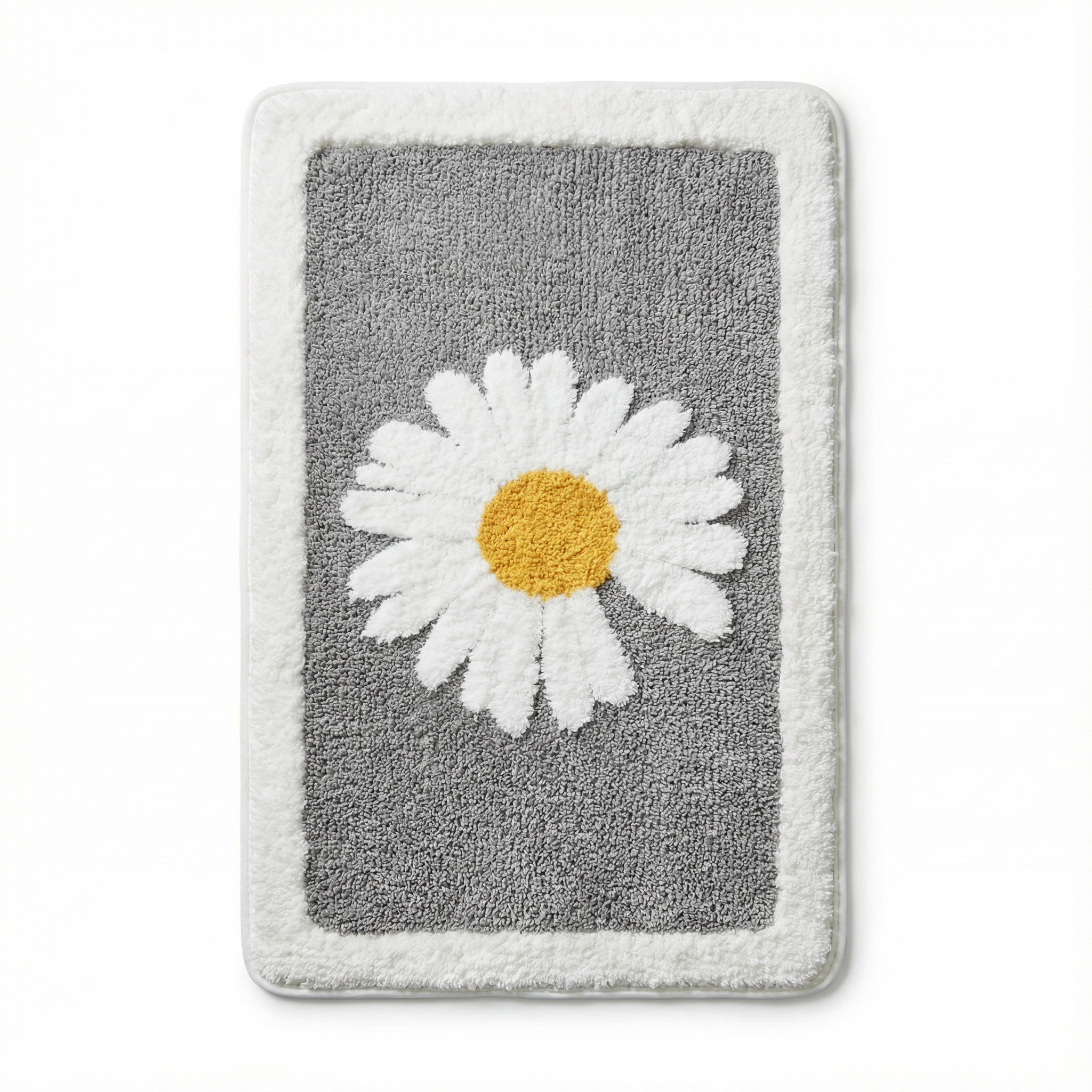 Tuftet bademåtte med floral design