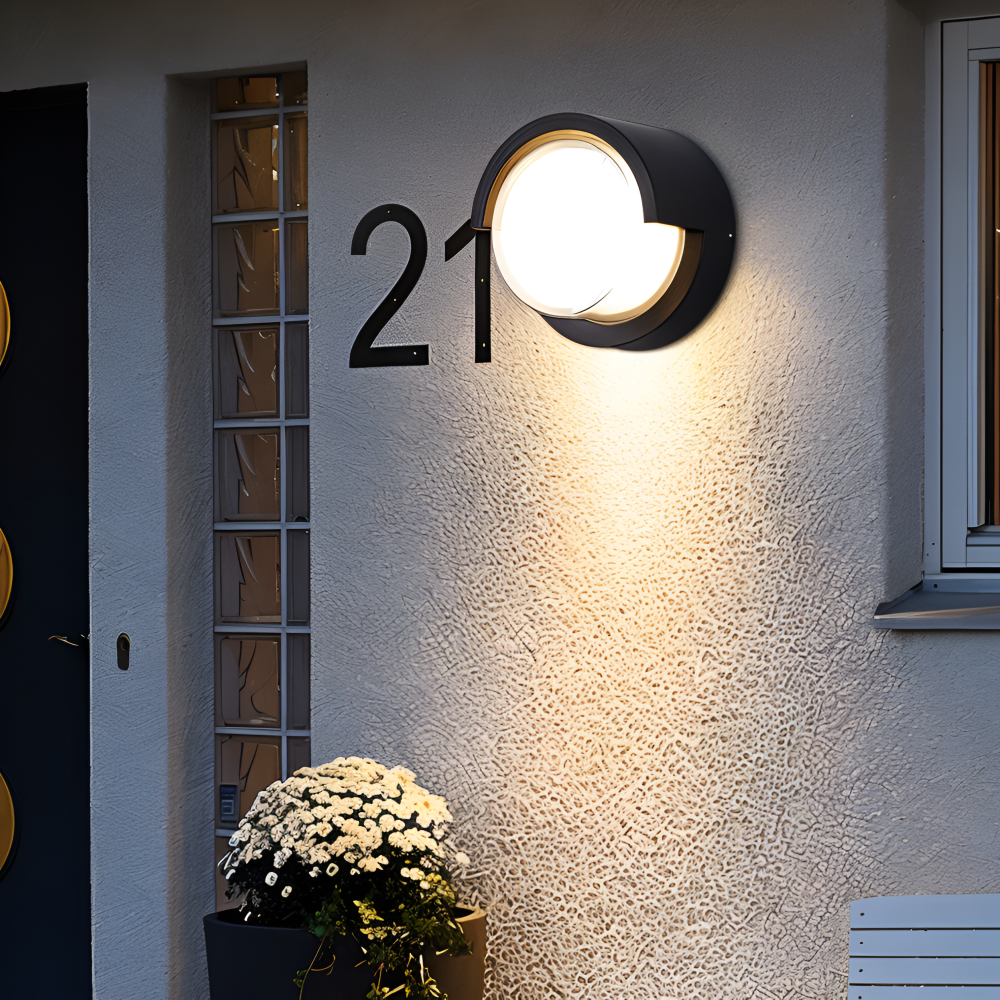 Udendørs LED væglampe med sensor aluminium i flere former