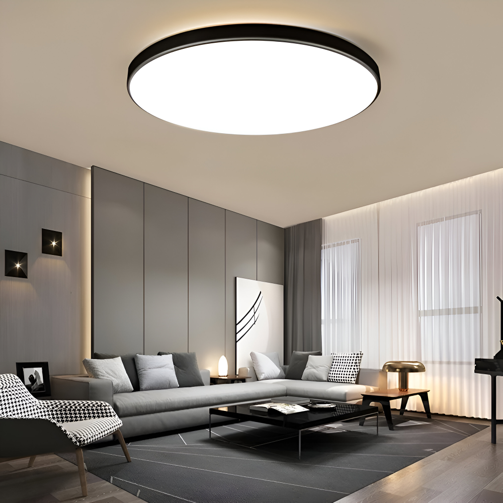Ultratynd LED loftlampe med flad skærm