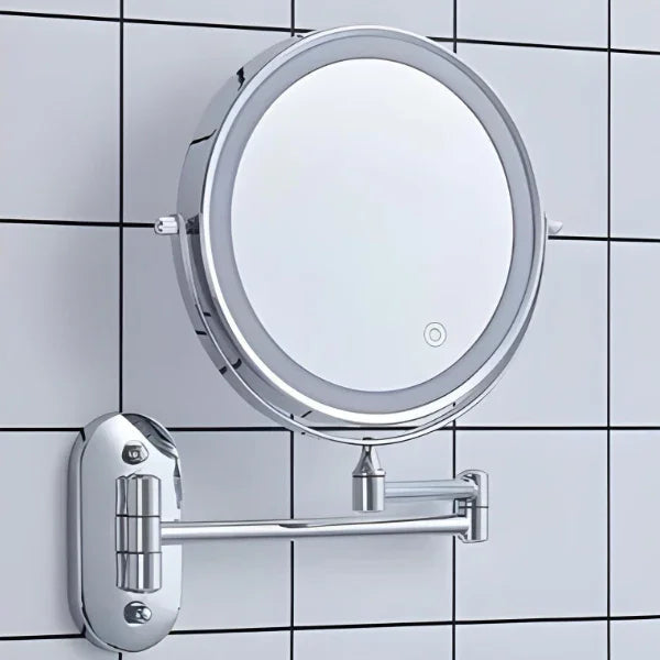 Wall Mounted Lighted Makeup Mirror Rechargeable LED Magnifying