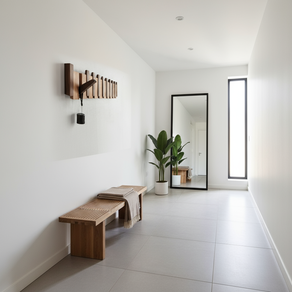 Vægknagerække Træ med foldbare klaverlignende kroge