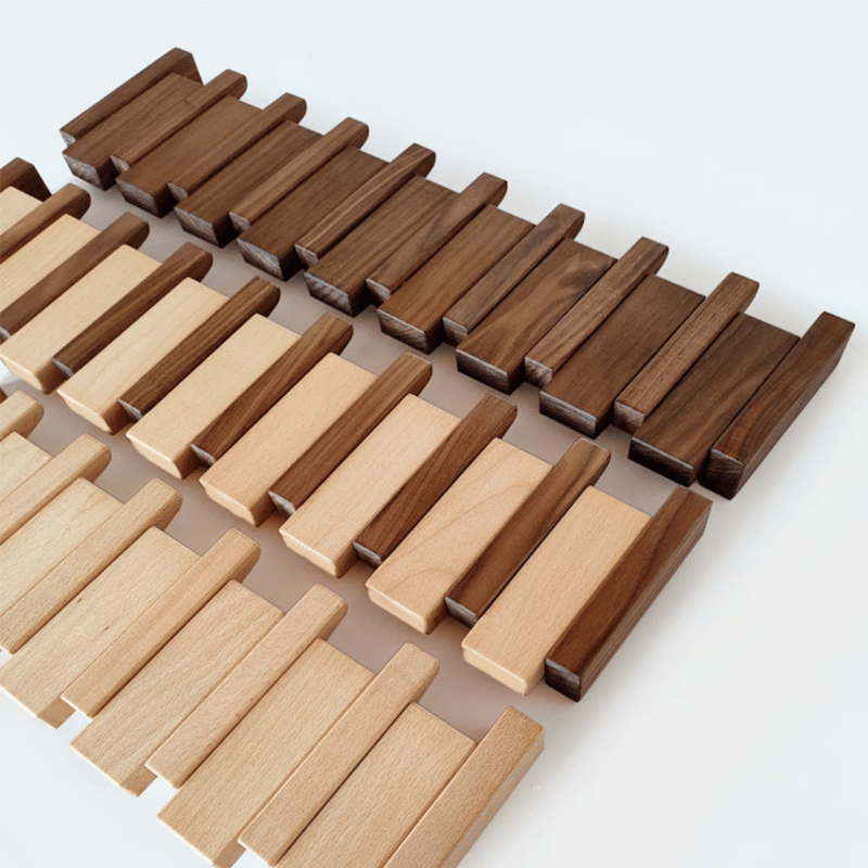 Vægknagerække Træ med foldbare klaverlignende kroge