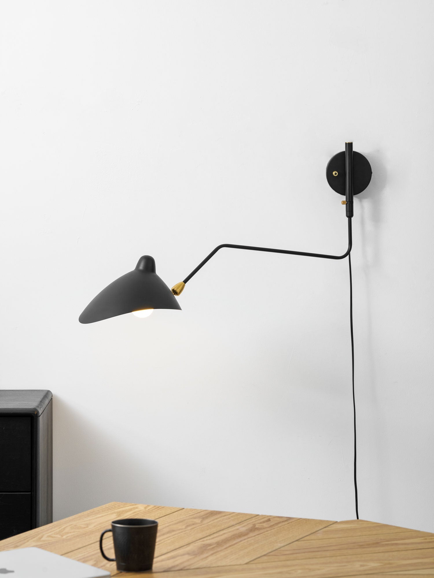 Articulated Arm Wall Sconce Swivel Shades Plug In Mid Century Modern