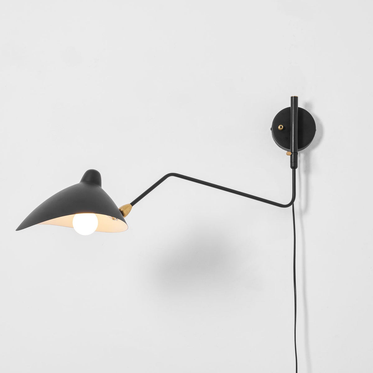 Articulated Arm Wall Sconce Swivel Shades Plug In Mid Century Modern