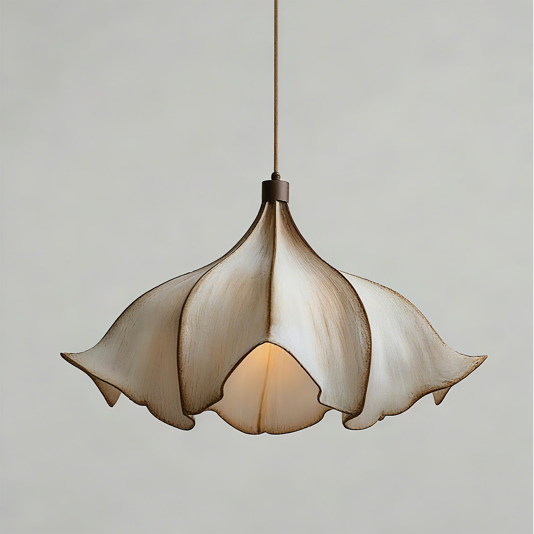 Cocoon Pendant Light Sculptural Webbed Shade Mid Century Style