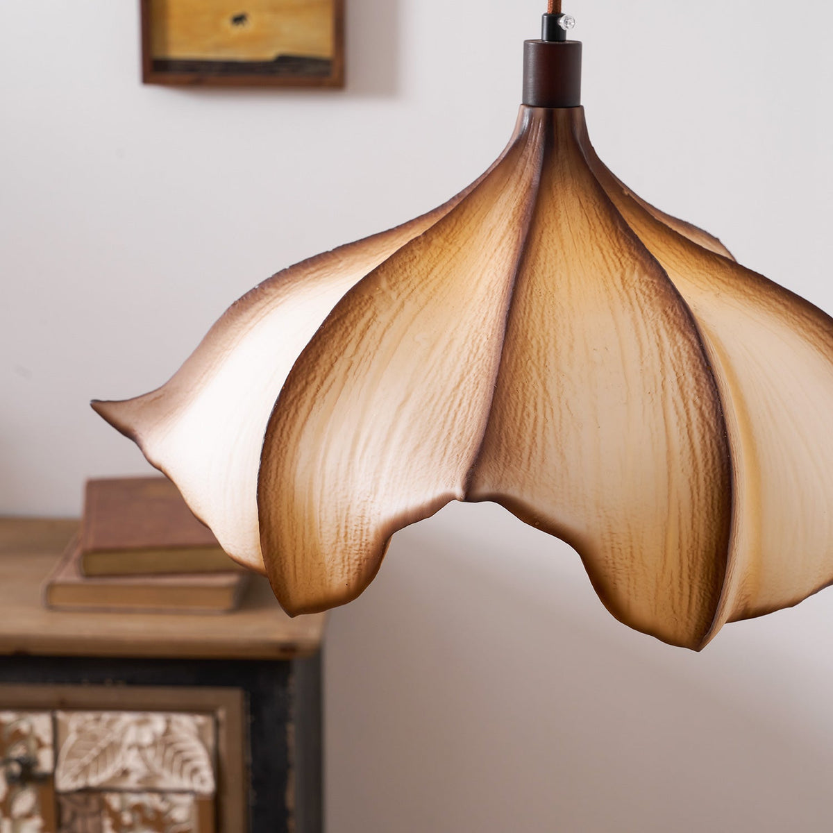 Cocoon Pendant Light Sculptural Webbed Shade Mid Century Style