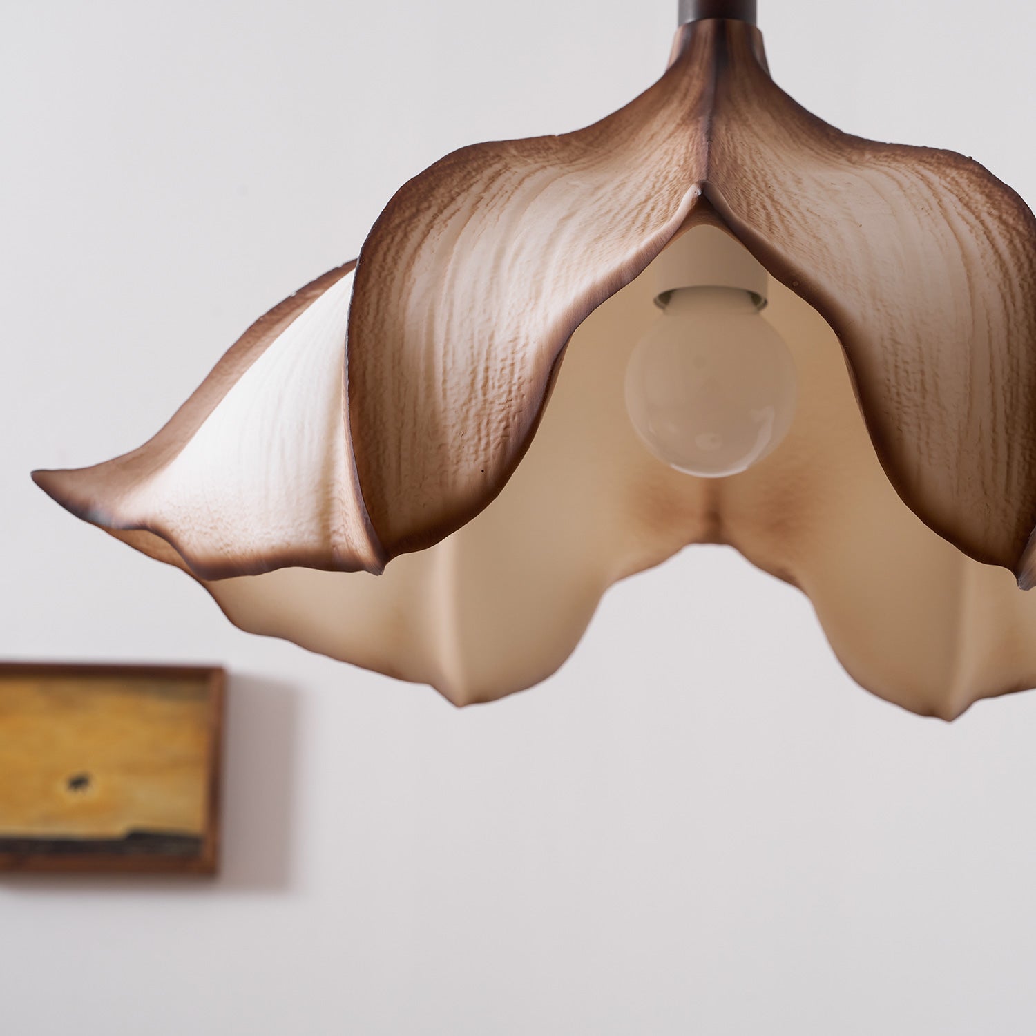 Cocoon Pendant Light Sculptural Webbed Shade Mid Century Style