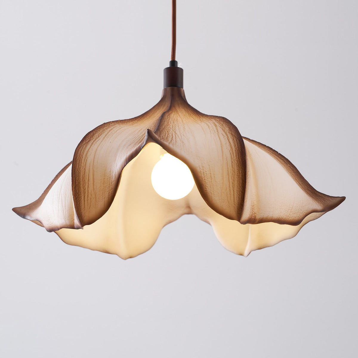 Cocoon Pendant Light Sculptural Webbed Shade Mid Century Style