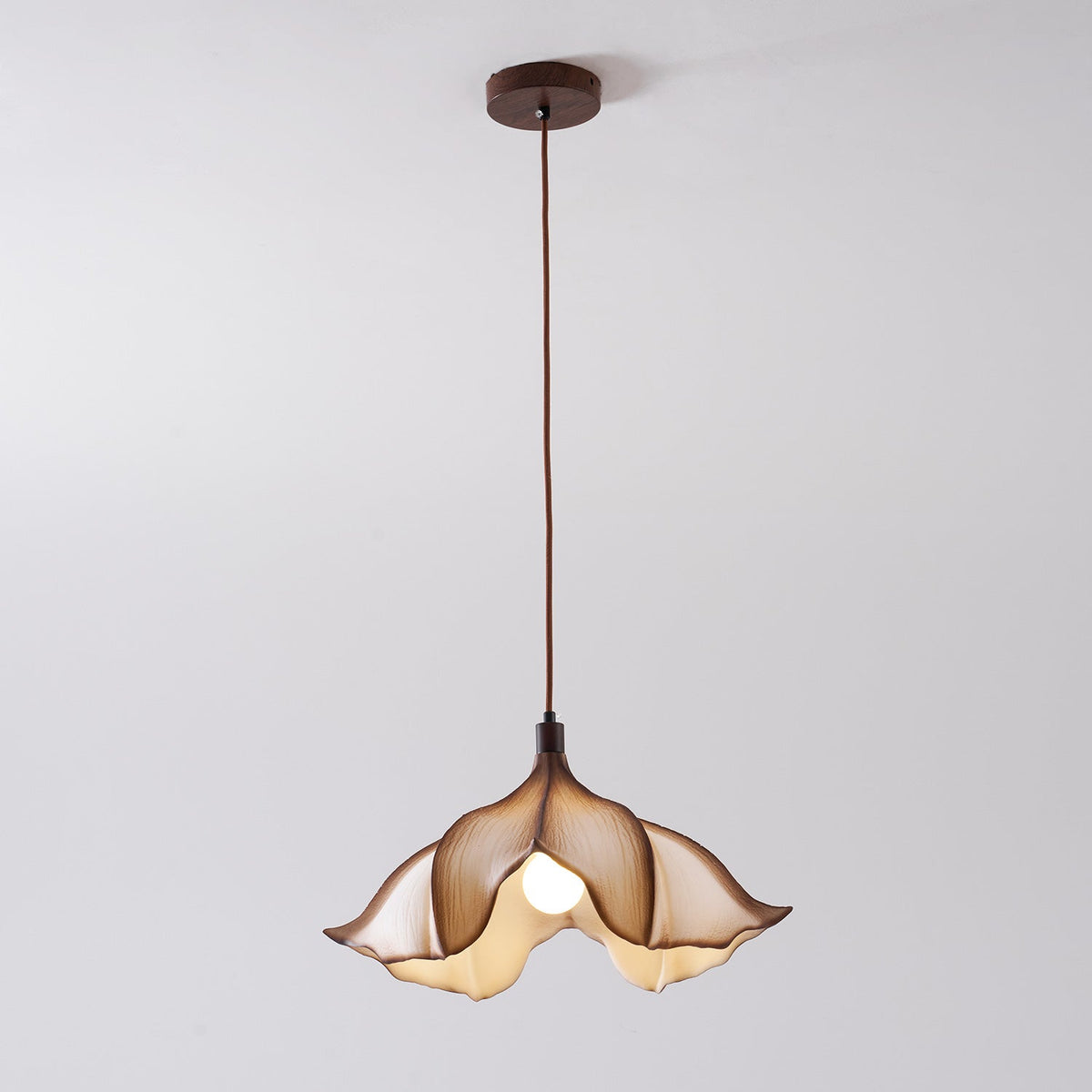 Cocoon Pendant Light Sculptural Webbed Shade Mid Century Style