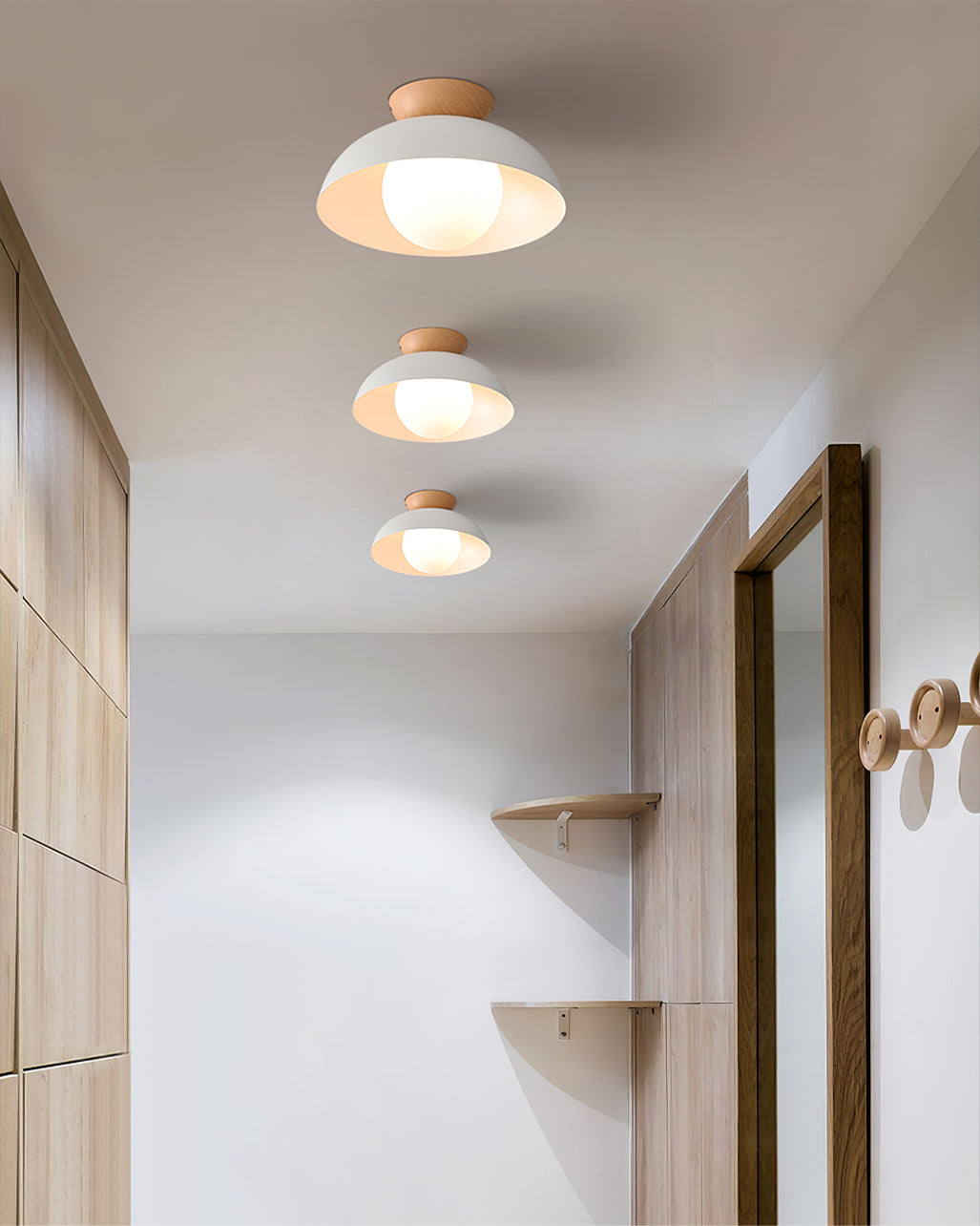 Sloped Ceiling Light Fixture White Glass Shade E26 Base Vaulted Room