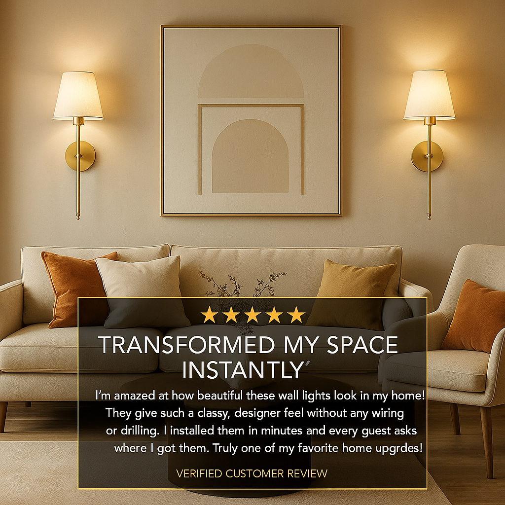 Wireless Wall Sconces Set of 2 No Drill Rechargeable Bulbs with Remote