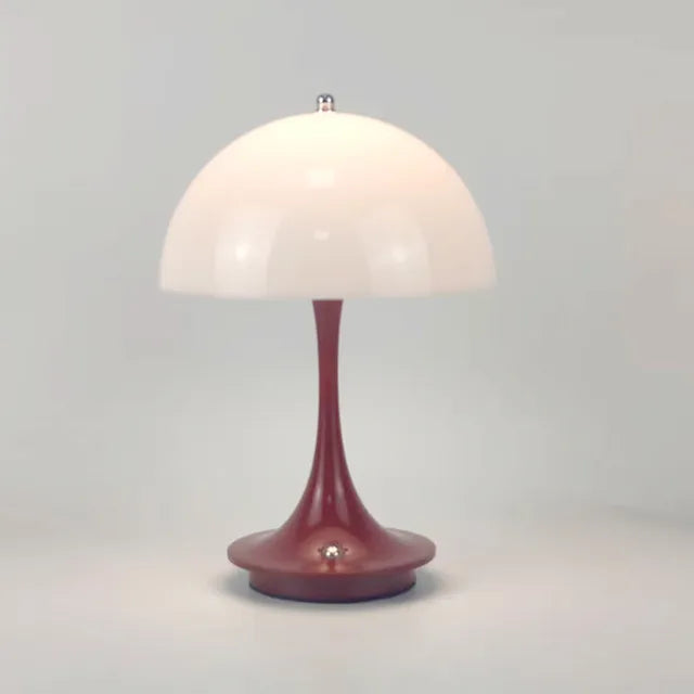 Mushroom Lamp Cordless Rechargeable Touch Dimmable for Bedside and Desk