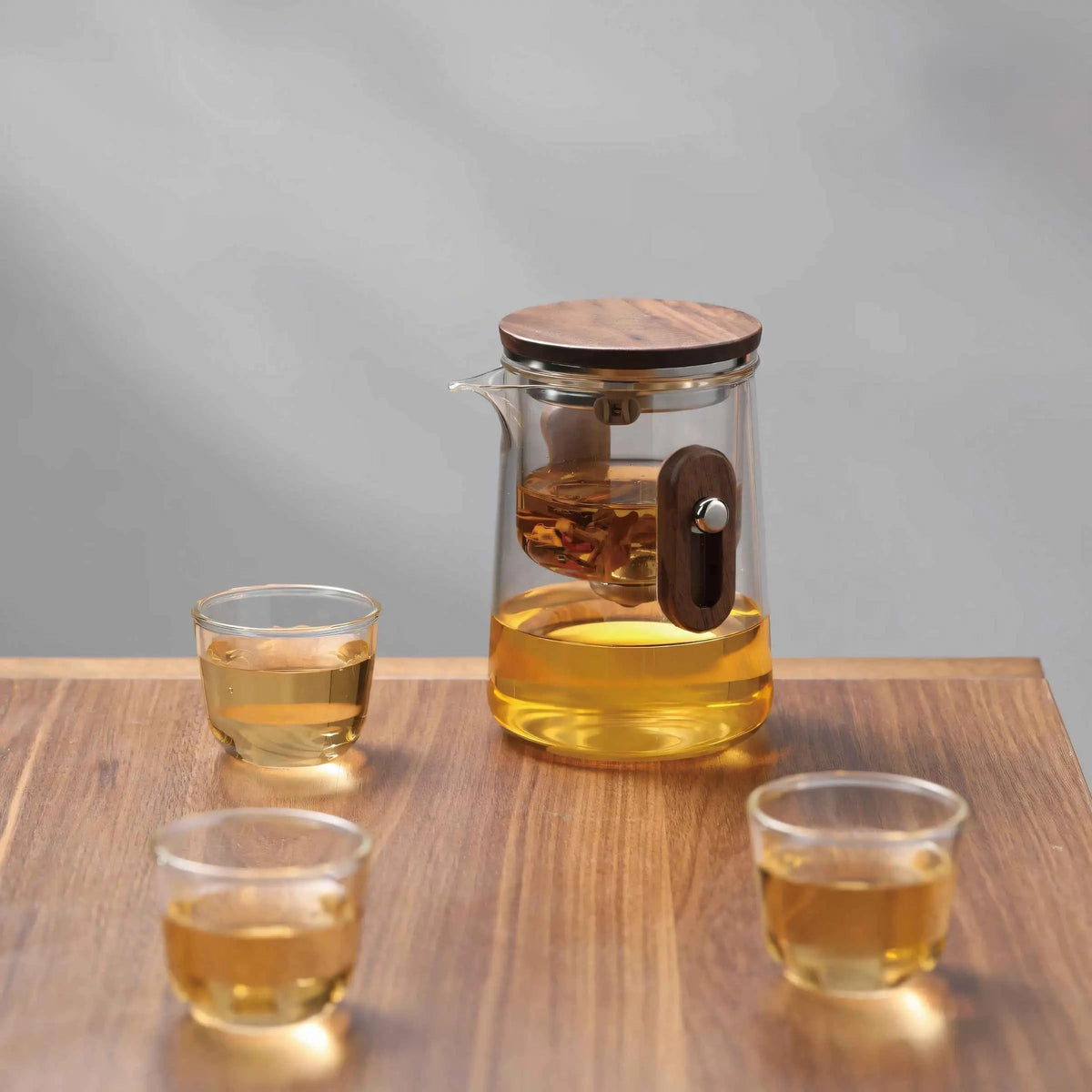 Travel Tea Set with Glass Teapot, Cups and Hard Case