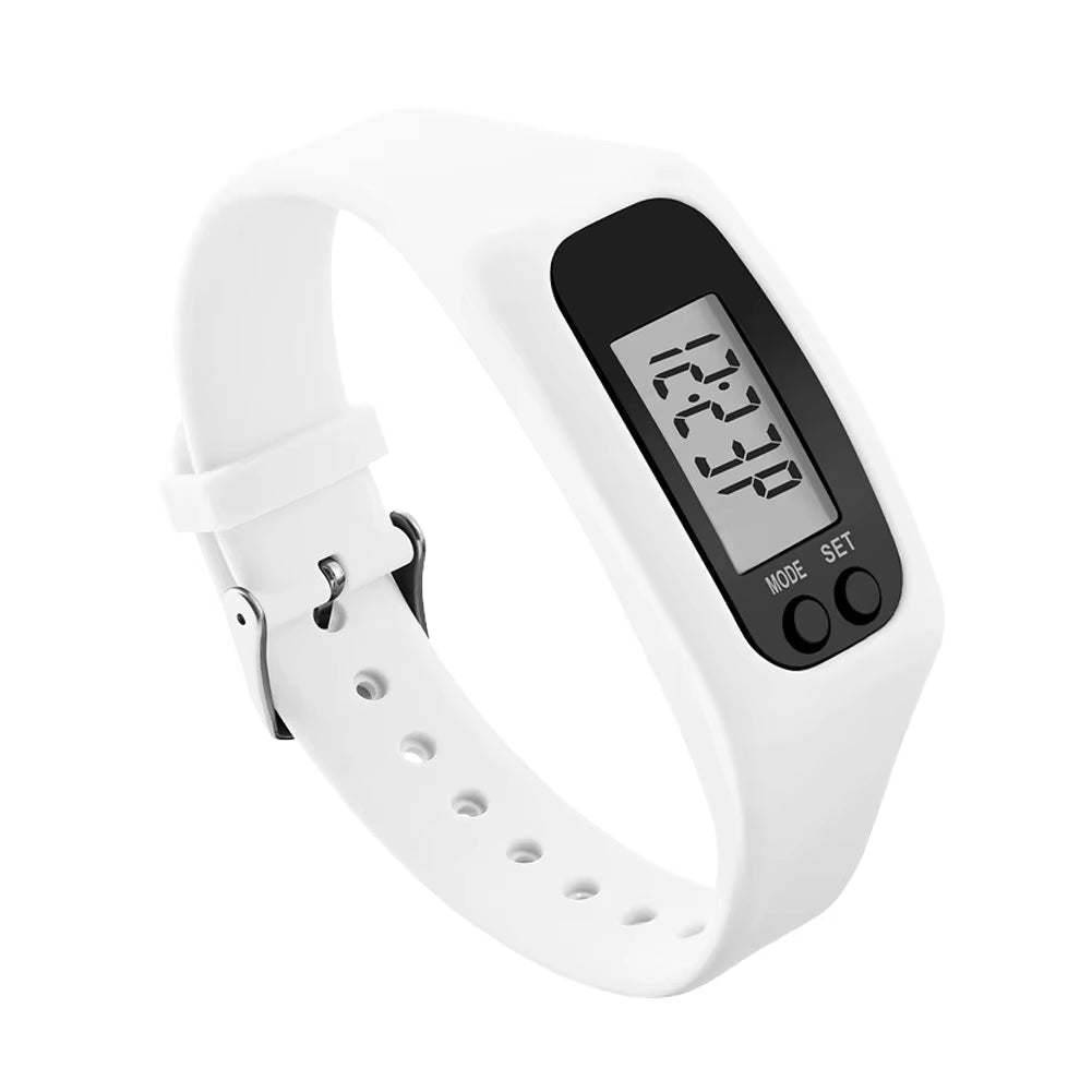 Pedometer Watch Simple LED Step Counter with Calorie and Time Display