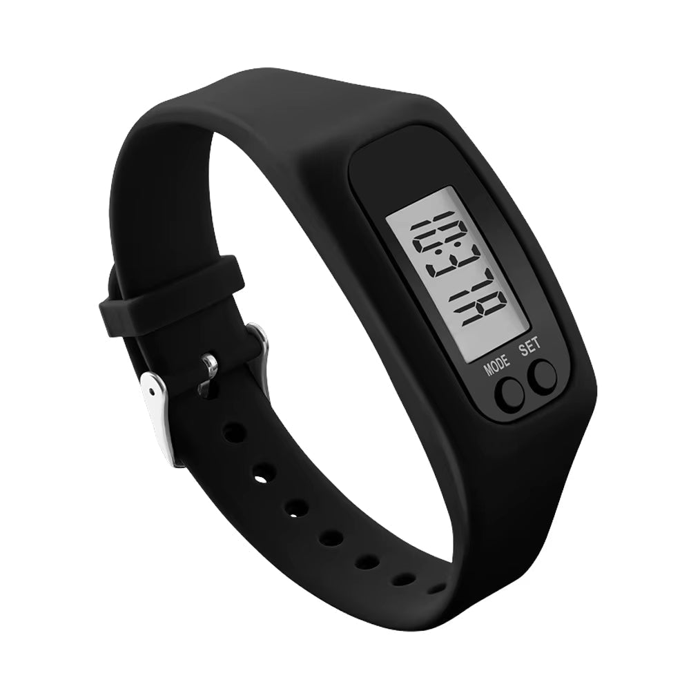 Pedometer Watch Simple LED Step Counter with Calorie and Time Display
