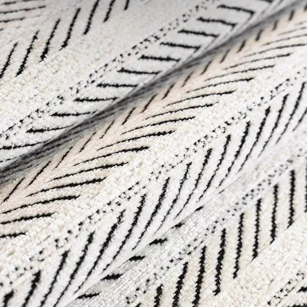 Herringbone Sofa Cover Scalloped Edge Microfiber Couch Throw Non Slip