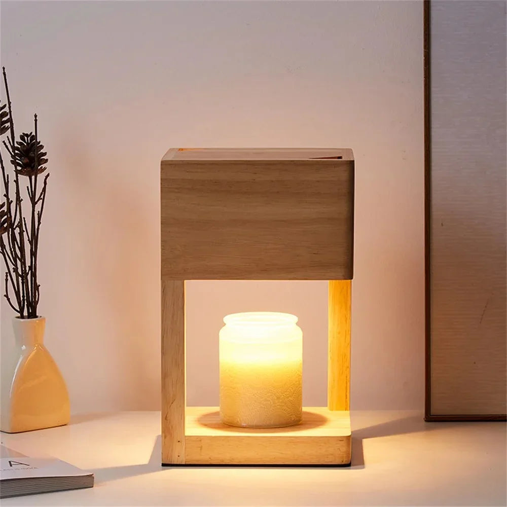 Wooden Candle Warmer Lamp for Jar Candles Top Down