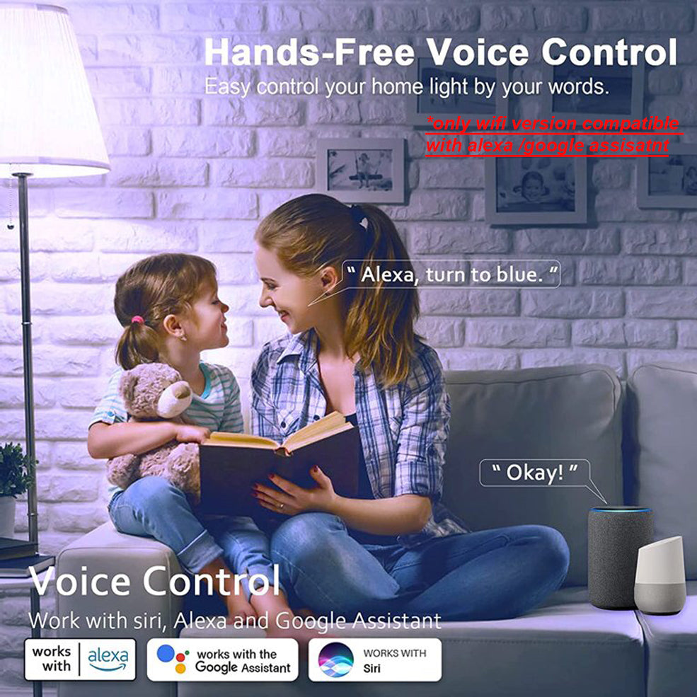 Smart LED Bulb RGB Color Changing WiFi Dimmable Works with Alexa and Google
