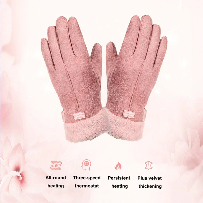 Womens Winter Gloves Wool Lined Touchscreen Windproof for Cold Commutes