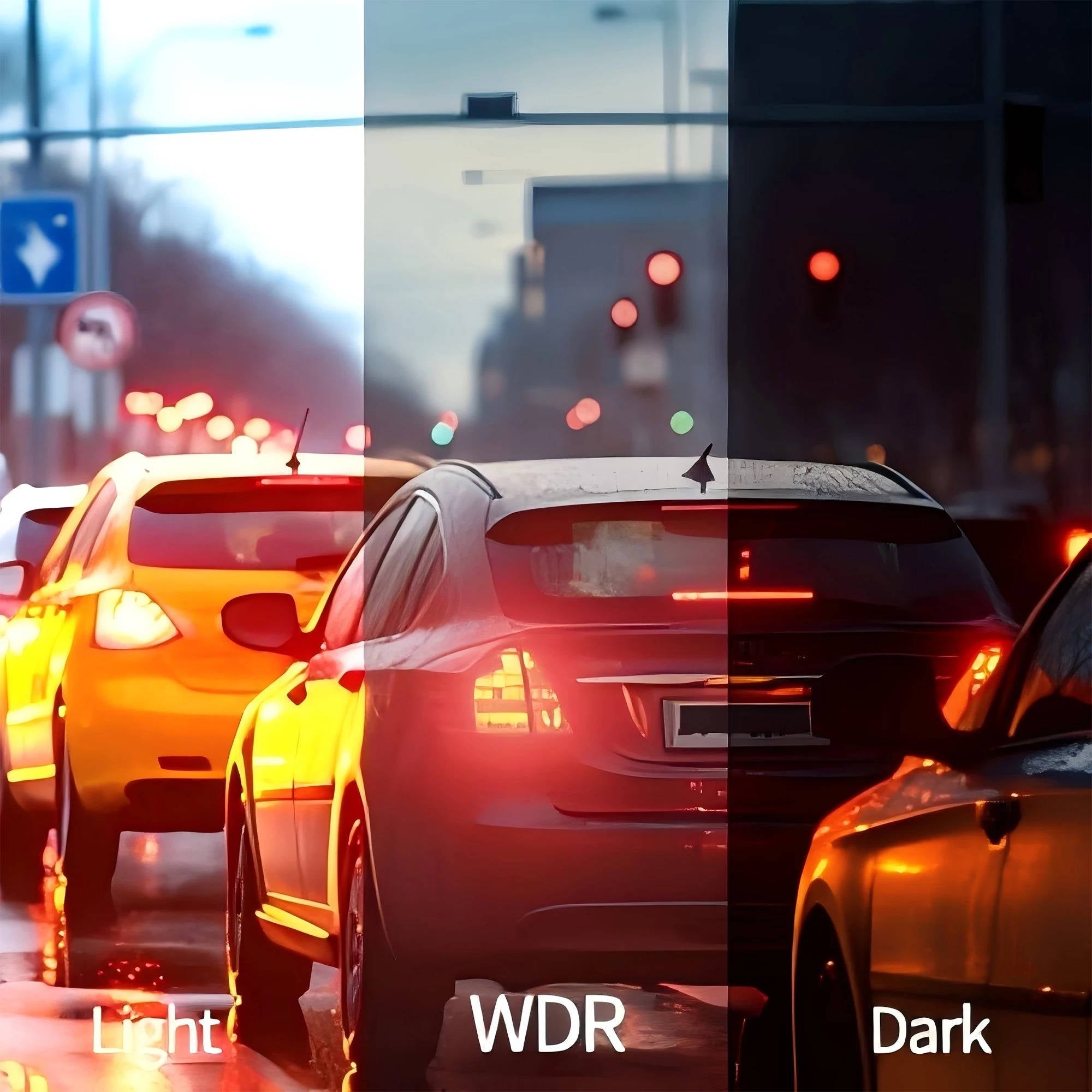 Dash Cam Front and Rear 4 Channel WiFi with Night Vision
