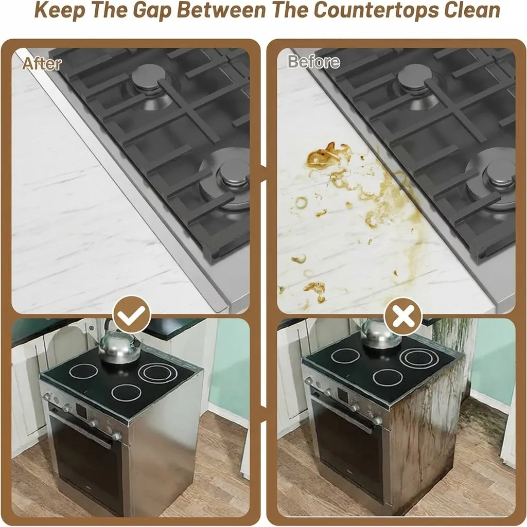 Stove Gap Covers Stainless Steel Expandable L Shaped