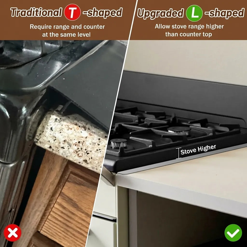 Stove Gap Covers Stainless Steel Expandable L Shaped