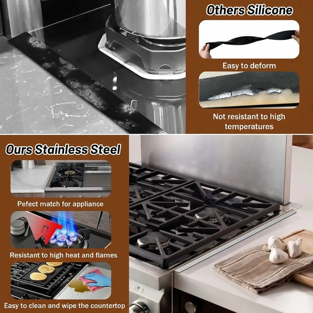 Stove Gap Covers Stainless Steel Expandable L Shaped