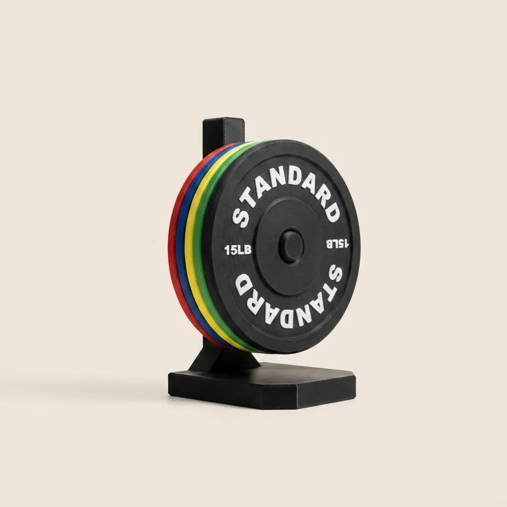 Weight Plate Coaster Set of 5 with Storage Stand