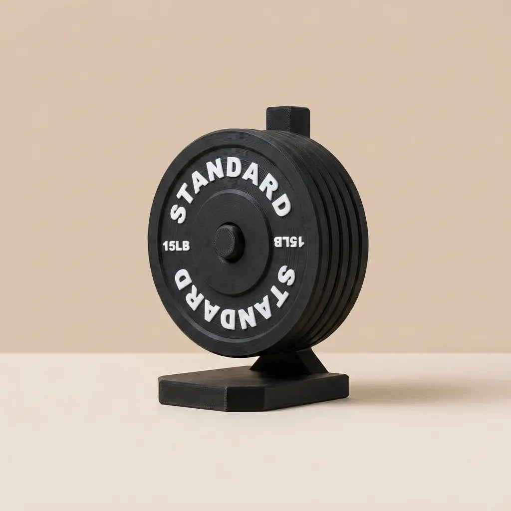 Weight Plate Coaster Set of 5 with Storage Stand
