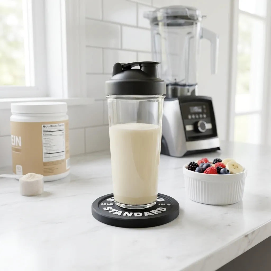 Weight Plate Coaster Set of 5 with Storage Stand