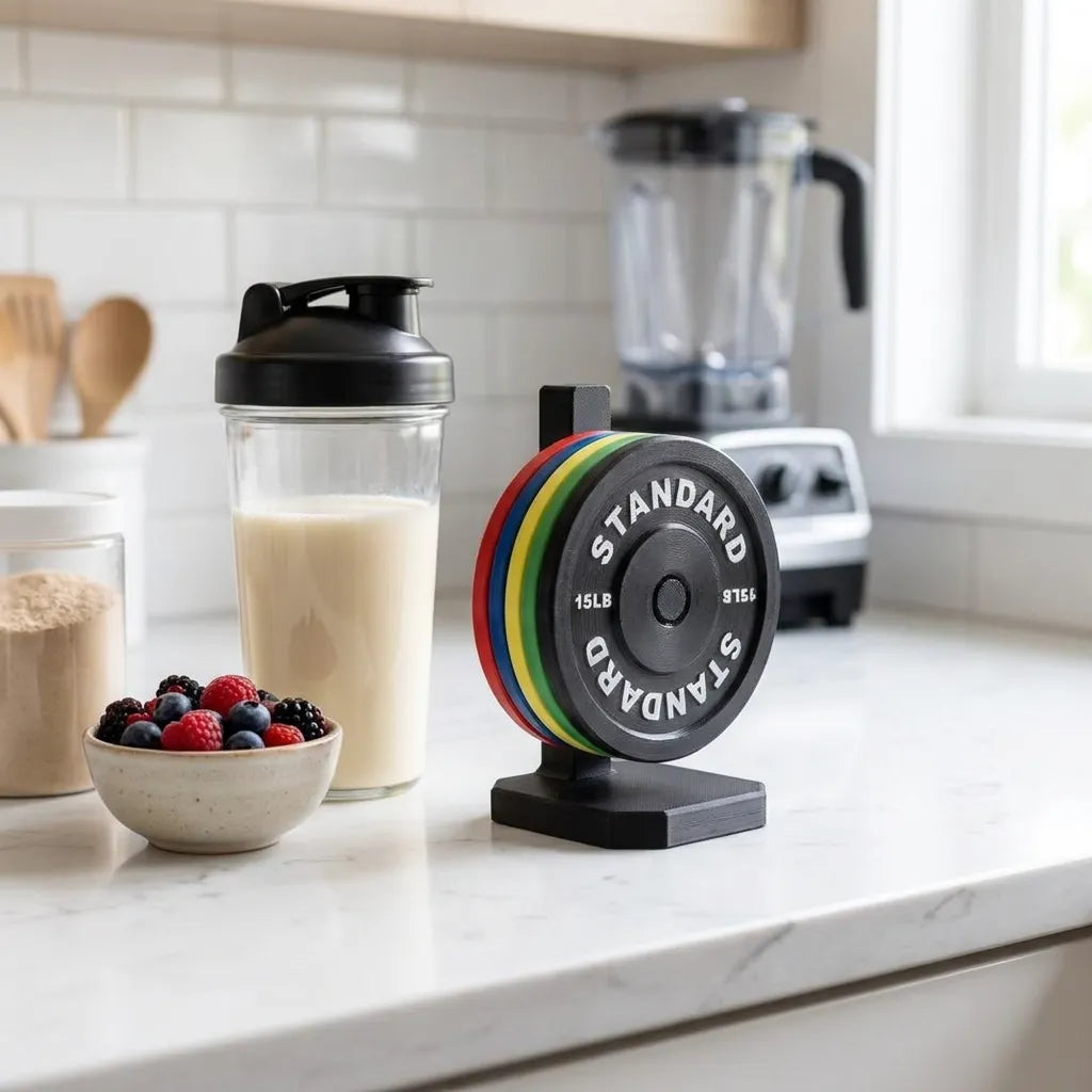 Weight Plate Coaster Set of 5 with Storage Stand