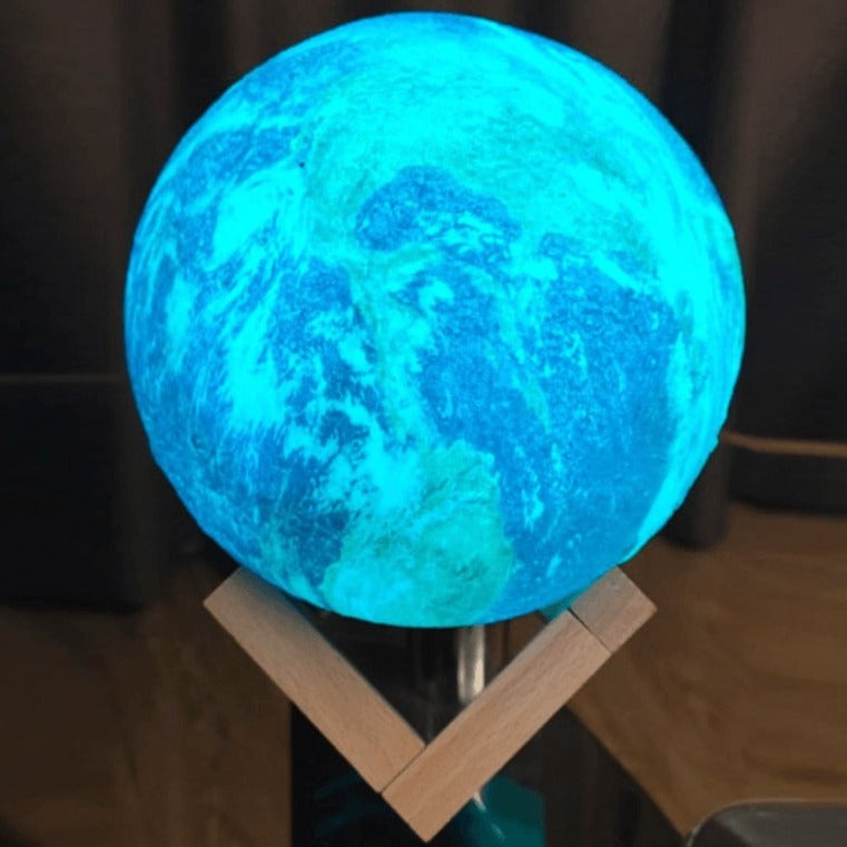 Earth Lamp Globe Night Light Planet Design for Bedside and Desk Decor