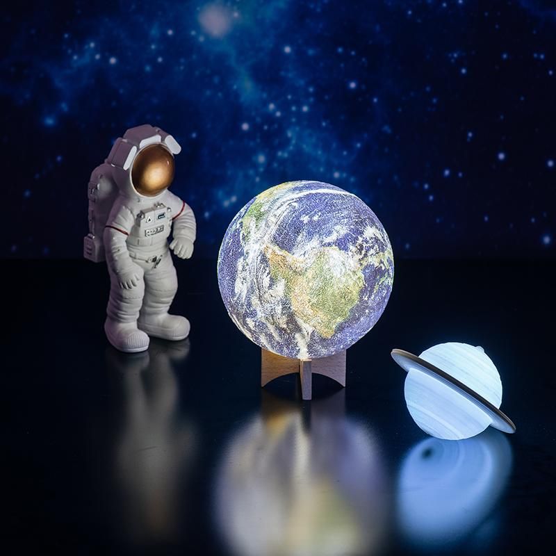 Earth Lamp Globe Night Light Planet Design for Bedside and Desk Decor