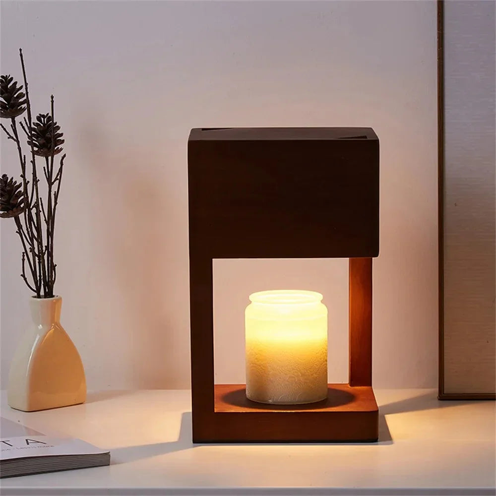 Wooden Candle Warmer Lamp for Jar Candles Top Down
