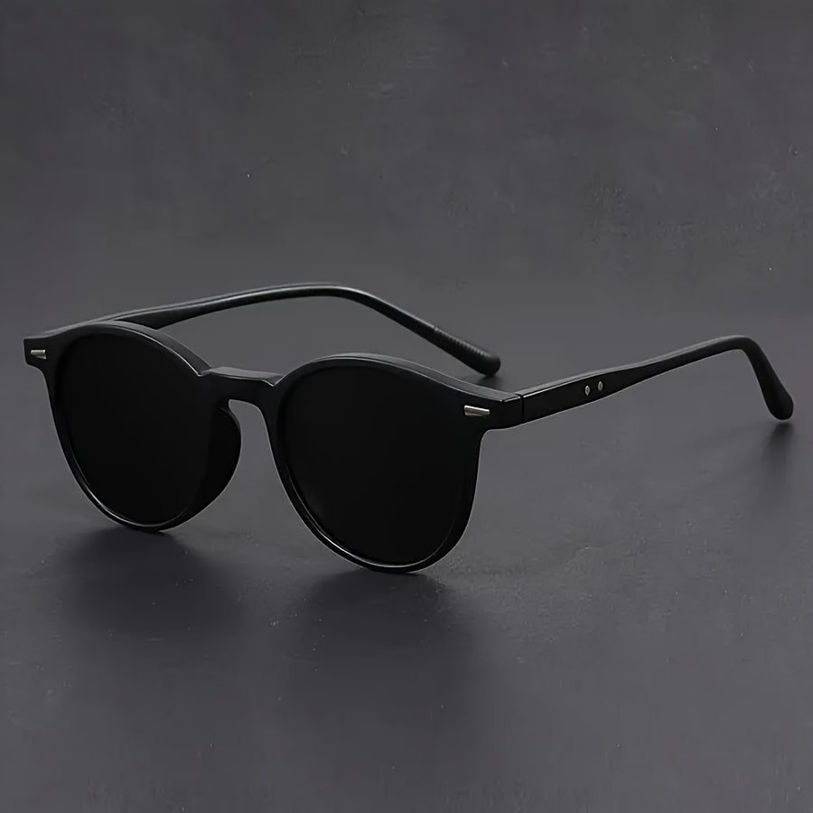 Round Sunglasses Mens Tortoiseshell Lightweight Polycarbonate Frame Retro