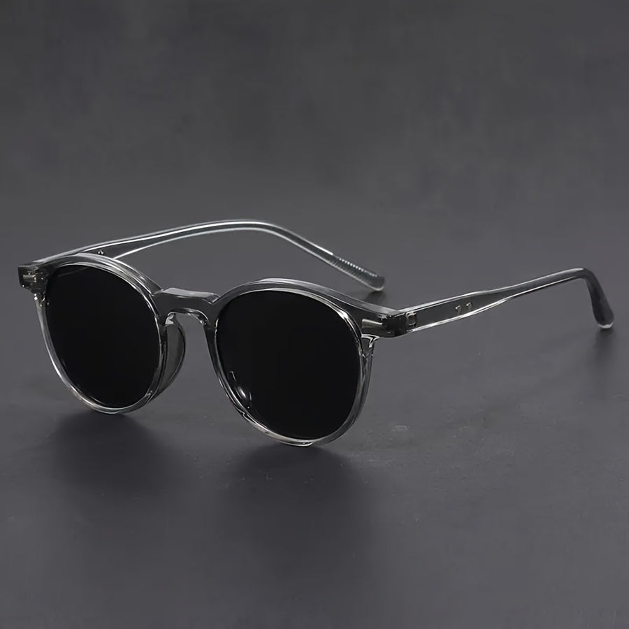 Round Sunglasses Mens Tortoiseshell Lightweight Polycarbonate Frame Retro