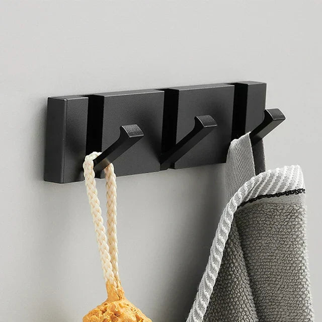 Fold Down Wall Hook Rack Stainless Steel for Coats and Towels