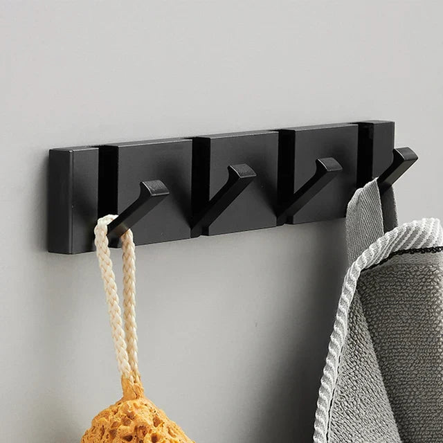 Fold Down Wall Hook Rack Stainless Steel for Coats and Towels
