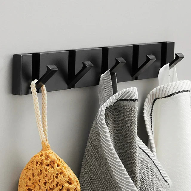 Fold Down Wall Hook Rack Stainless Steel for Coats and Towels