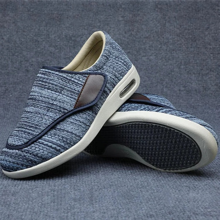 Womens Wide Fit Walking Shoes Adjustable Straps Mesh Upper