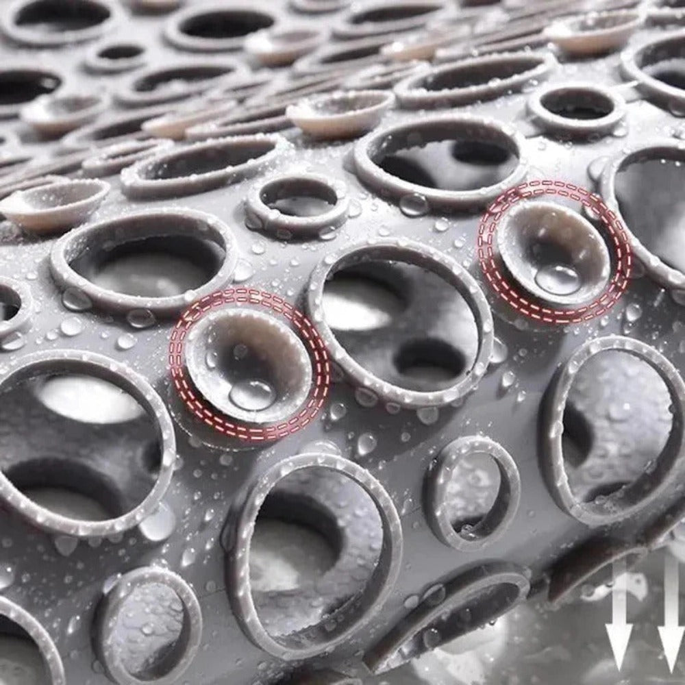 Shower Mat Non-Slip PVC with Suction Cups and Drain Holes