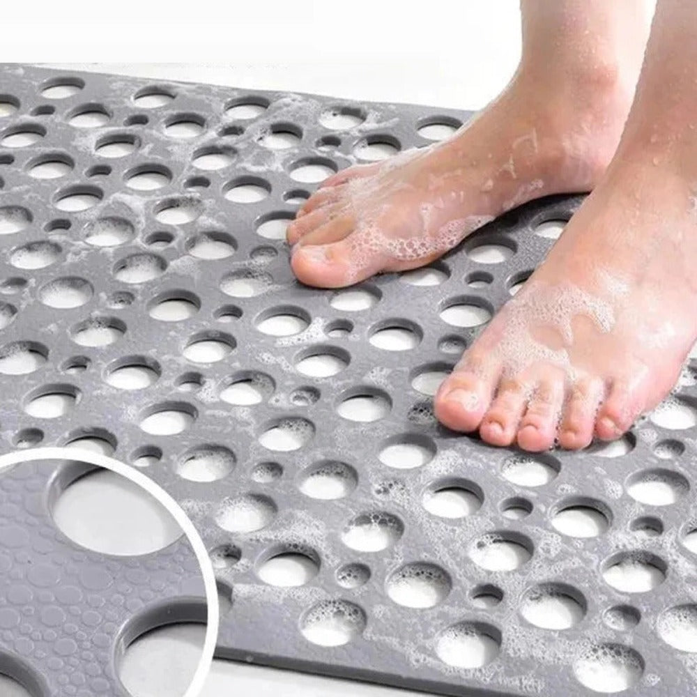 Suction Cup Shower Mat TPE with Drain Holes