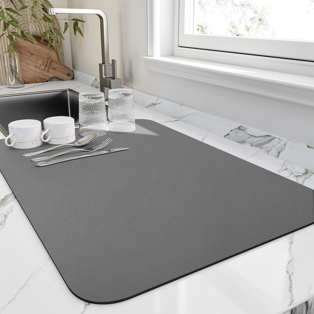 Dish Drying Mat Highly Absorbent Quick Dry for Kitchen Sink