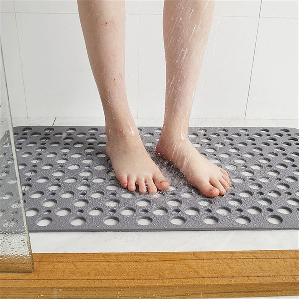 Shower Mat Non-Slip PVC with Suction Cups and Drain Holes