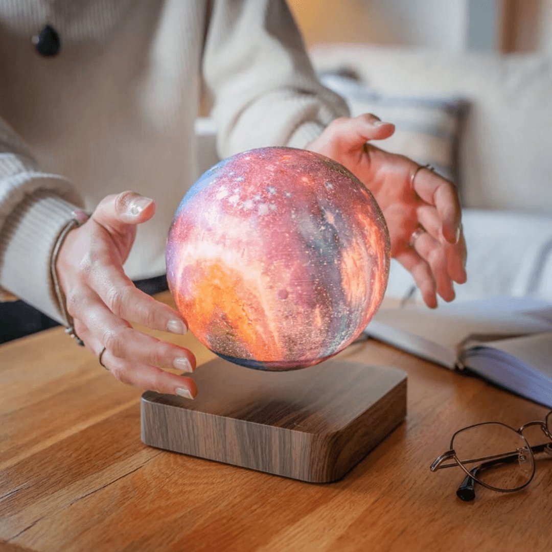 Levitating Moon Lamp Magnetic Floating 3D Printed Night Light for Desk