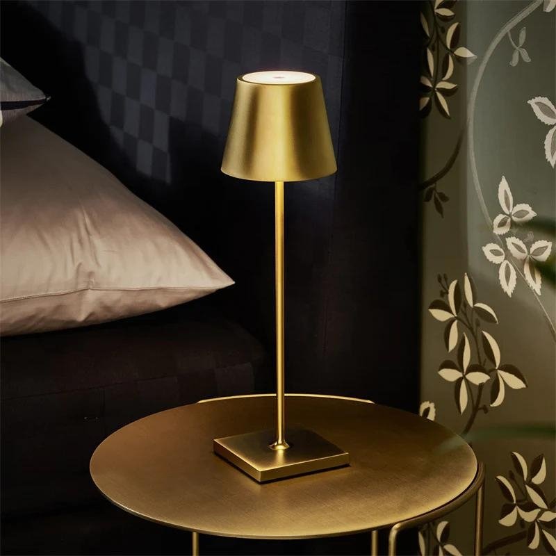 Cordless Table Lamp Rechargeable Waterproof for Outdoor Dining and Bedside