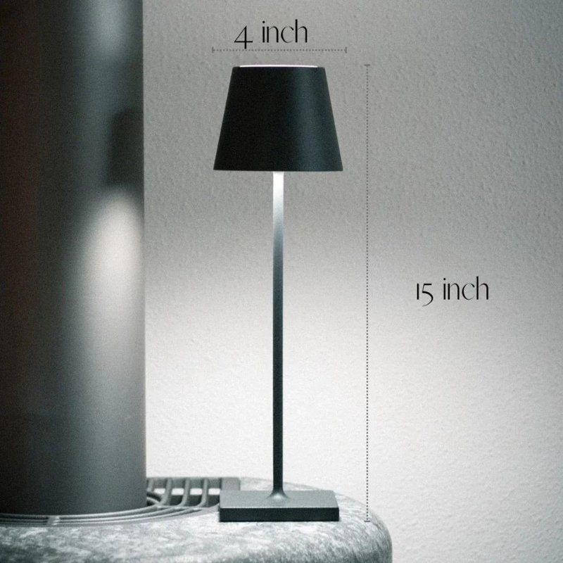 Cordless Table Lamp Rechargeable Waterproof for Outdoor Dining and Bedside