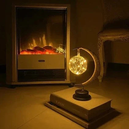 Moon Lamp 3D Printed Crater Texture Night Light in Gold Blue or Purple